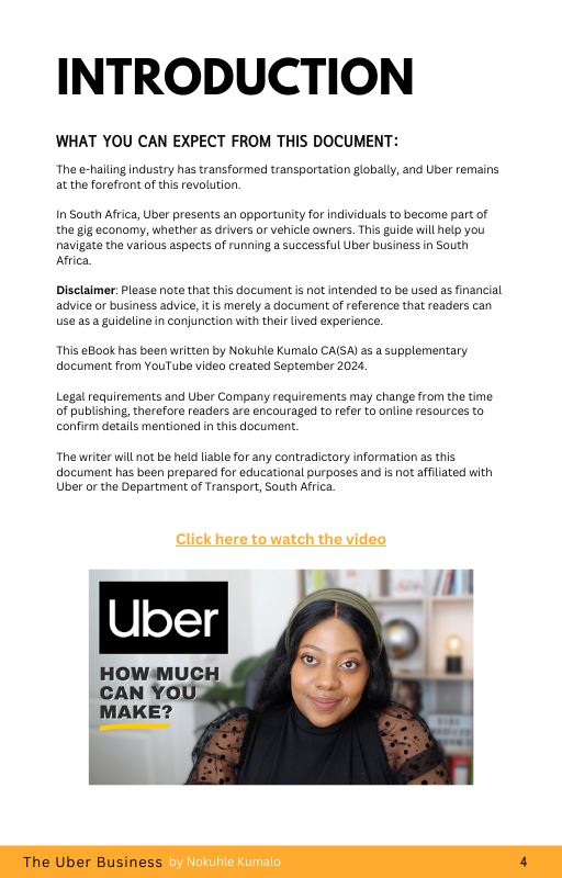 UBER Document | How To Start Your Uber Business: Comprehensive Document of Tips To Become An Owner or Driver